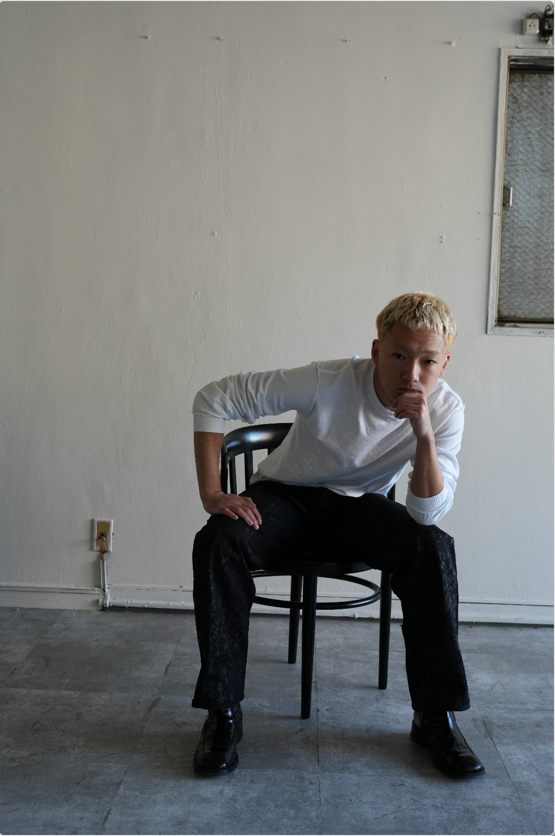 Tribal Pattern Rubber Printing Denim 【Black】TPR001-BK
