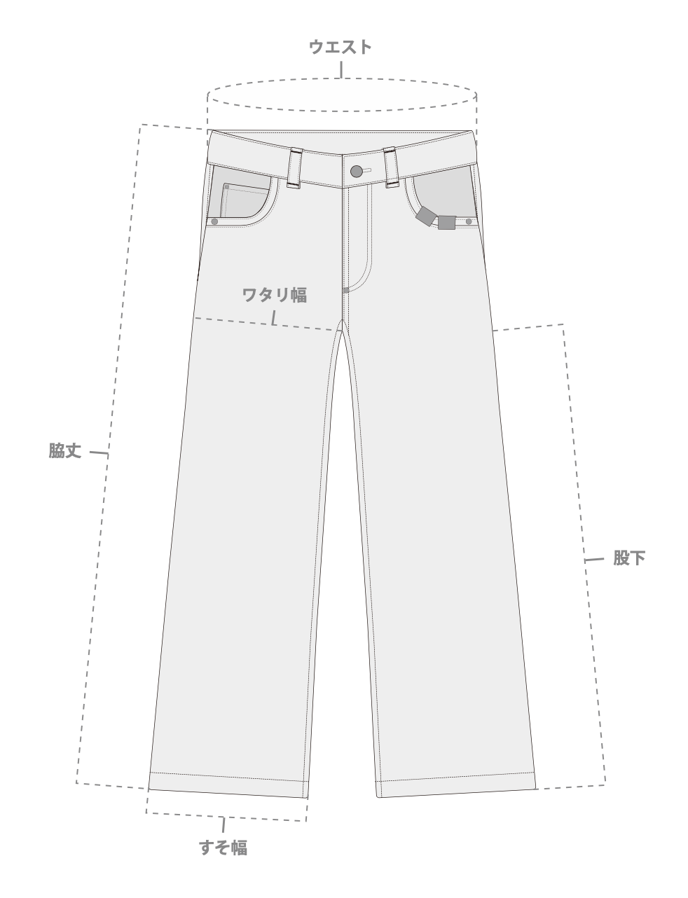 Flower Pattern Rubber Printing Damage Denim【White】FPR001-WH